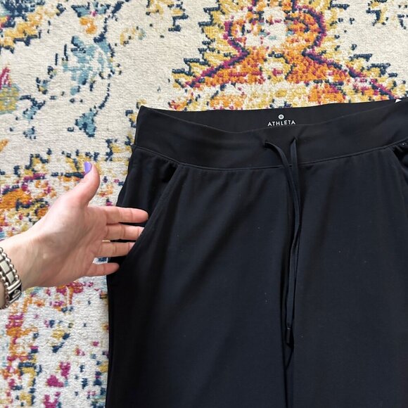Athleta Powervita Adjustable Drawstring Waist Pants Womens Sz S Moisture Wicking - Picture 4 of 8